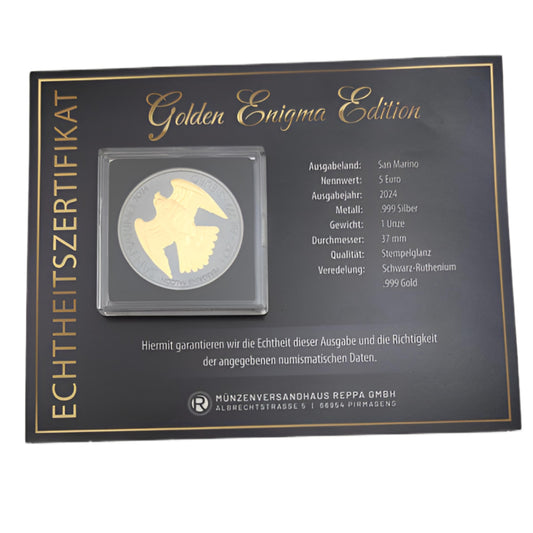 Peregrin Falcon - Enigma Edition, mit Schwarz-Ruthenium und Gelbgold veredelt