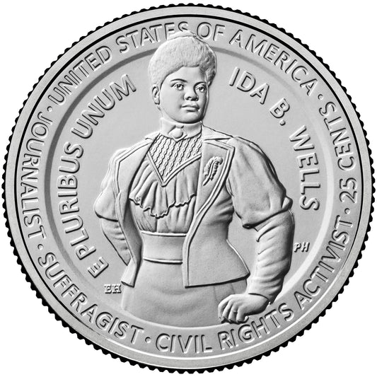 Ida B. Wells, Quarterdollar, Buchstabe nach Verfügbarkeit