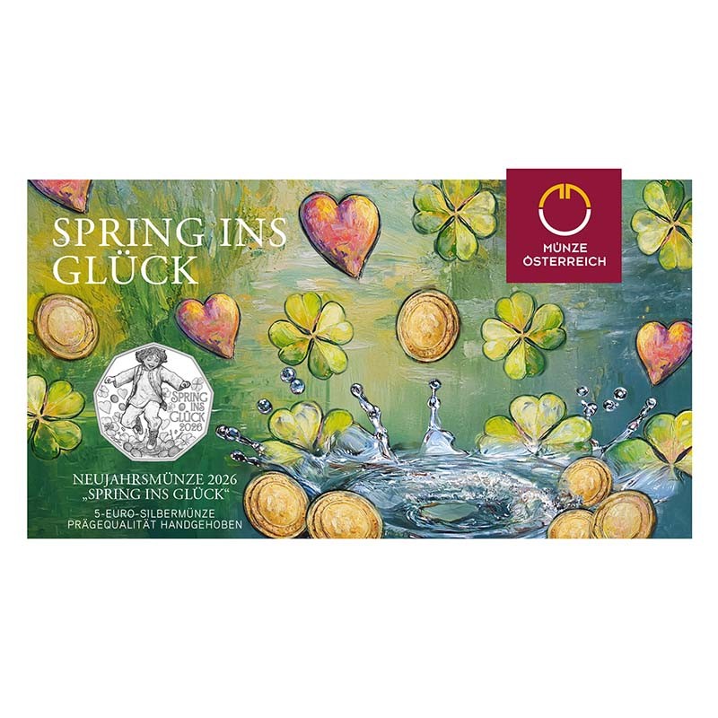 Neujahrsmünze - Spring ins Glück