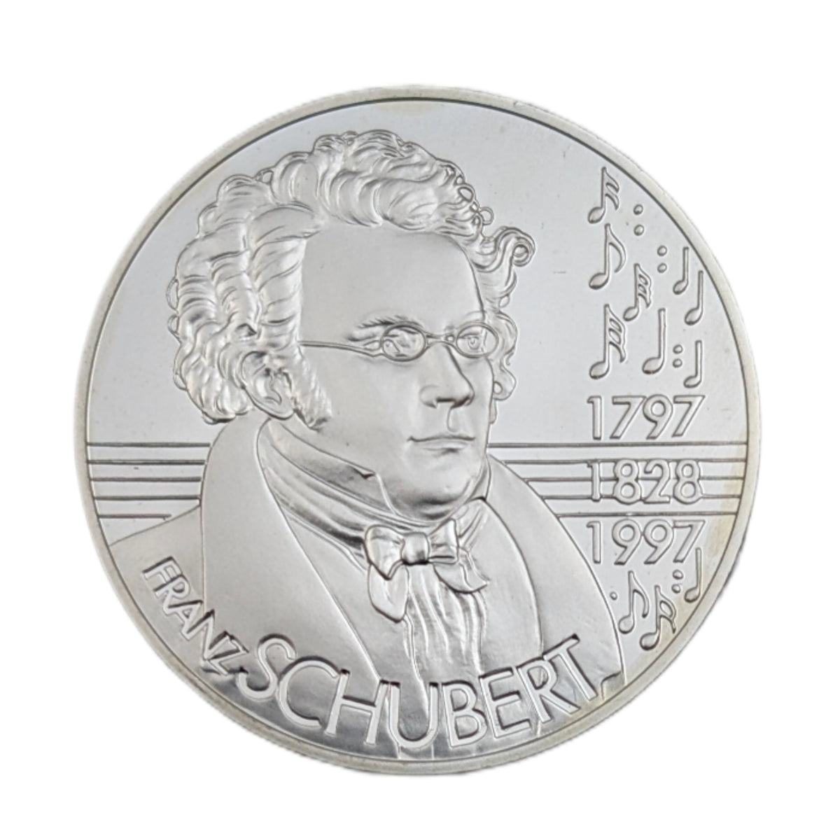 200. Geburtstag Franz Schubert/Collage aus Denkmälern, Wahrzeichen etc