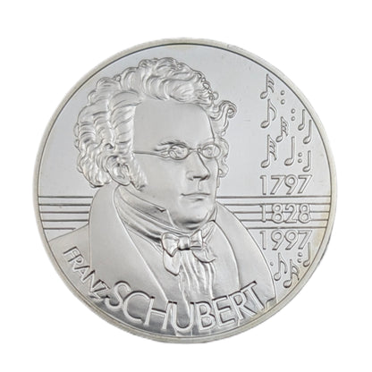 200. Geburtstag Franz Schubert/Collage aus Denkmälern, Wahrzeichen etc