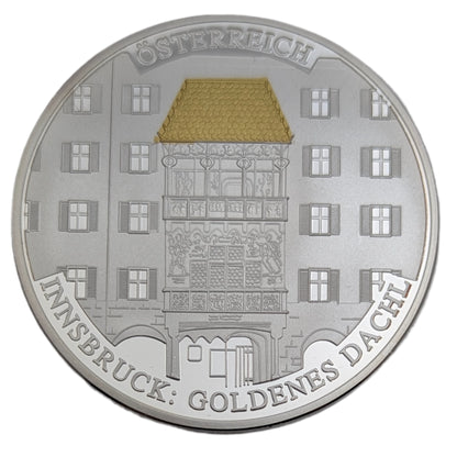 Innsbruck: Goldenes Dachl - 1000 Jahre Österreich, Neusilber mit Teilvergoldung