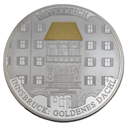 Innsbruck: Goldenes Dachl - 1000 Jahre Österreich, Neusilber mit Teilvergoldung