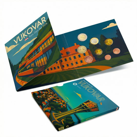 KMS Kursmünzensatz "Vukovar" 1 ct - 2 €, Blister