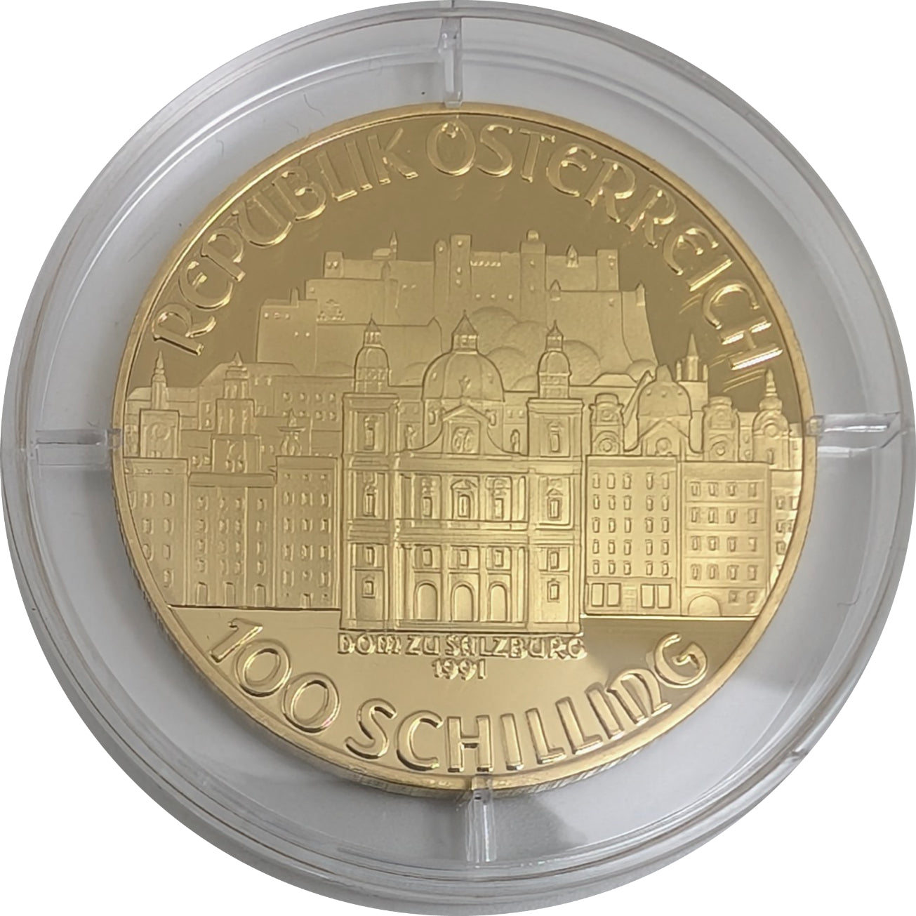 Mozart, Dom zu Salzburg - Mozart Serie, Silber vergoldet