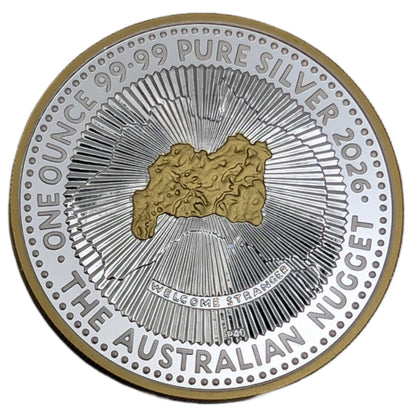 Nugget - 40th Ann. Australian Goldcoin Program, mit Goldapplikation