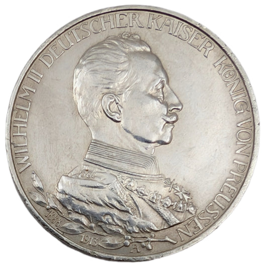 Wilhelm II., Preussen, 25 jähriges Regierungsjubiläum,  Deutsches Kaiserreich (1871-1918), winziger Randfehler