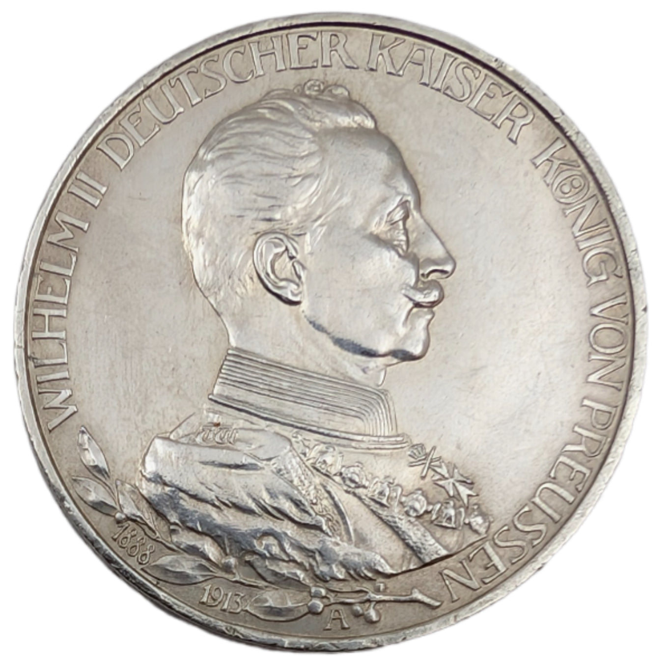 Wilhelm II., Preussen, 25 jähriges Regierungsjubiläum,  Deutsches Kaiserreich (1871-1918), winziger Randfehler