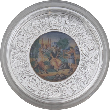 Maiolica - Apollo und Pan - Porzellaninlay