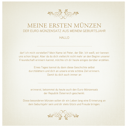 KMS Kursmünzensatz Babysatz 1 Ct - 2 €