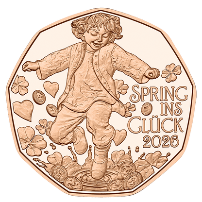 Neujahrsmünze - Spring ins Glück