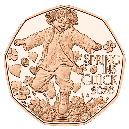 Neujahrsmünze - Spring ins Glück
