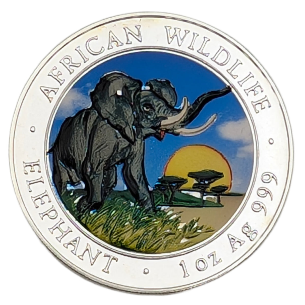 Elefant - Afrikanische Tierwelt, farbig (KM#213)
