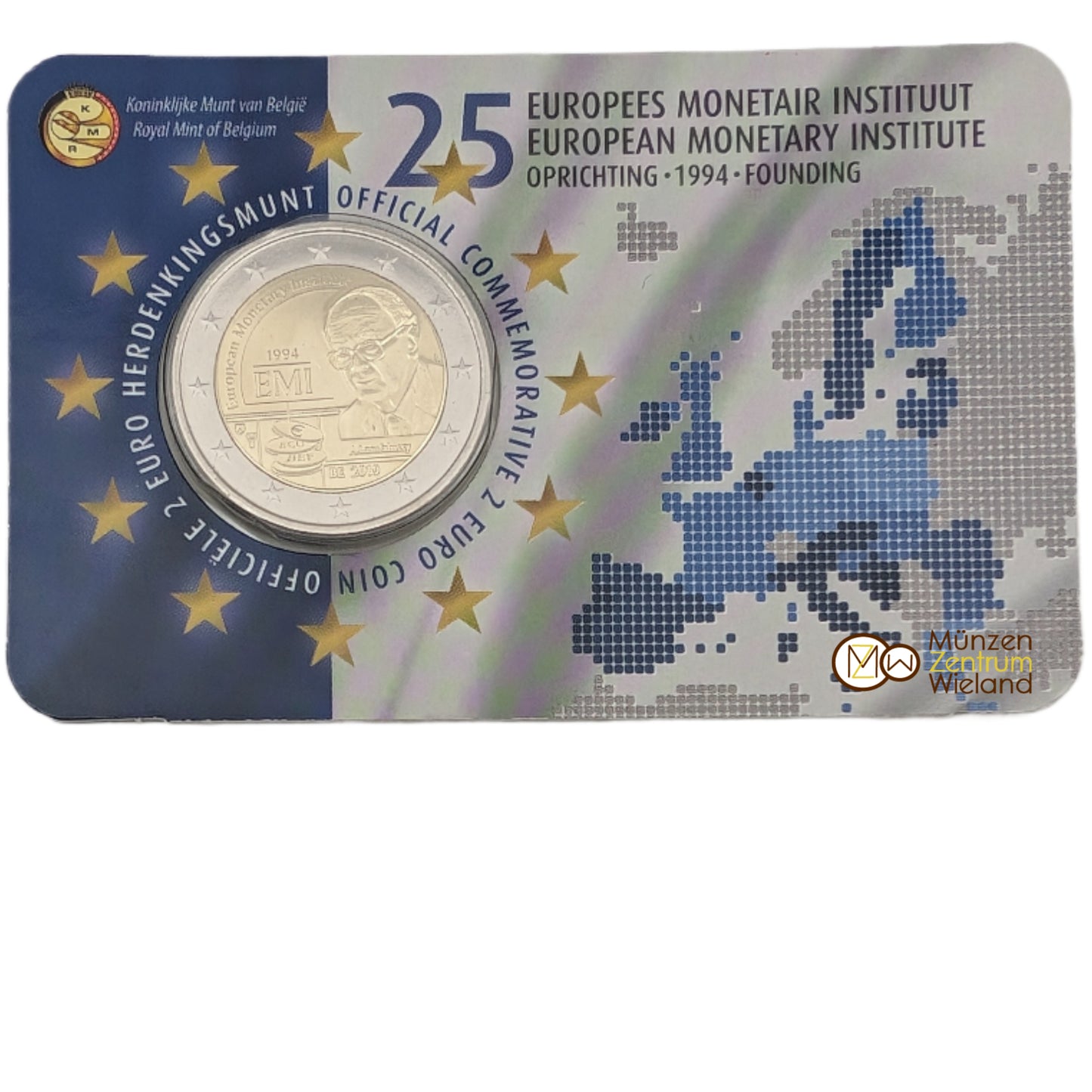 25 Jahre Europäisches Währungsinstitut, 2€ französisch/deutsch