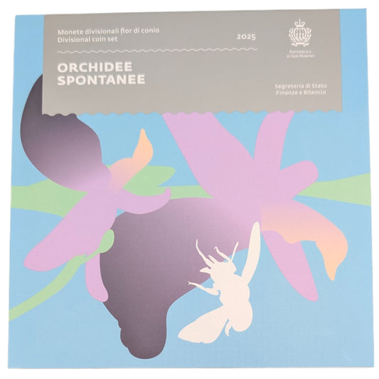KMS Kursmünzensatz groß "Wilde Orchideen", 1 ct - 5 €
