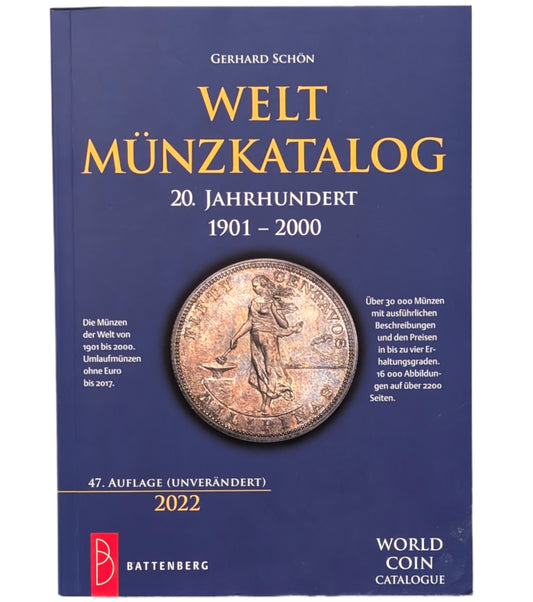 Weltmünzkatalog 20. Jahrhundert 2022, 1901 - 2000, 47. Auflage, Gerhard Schön
