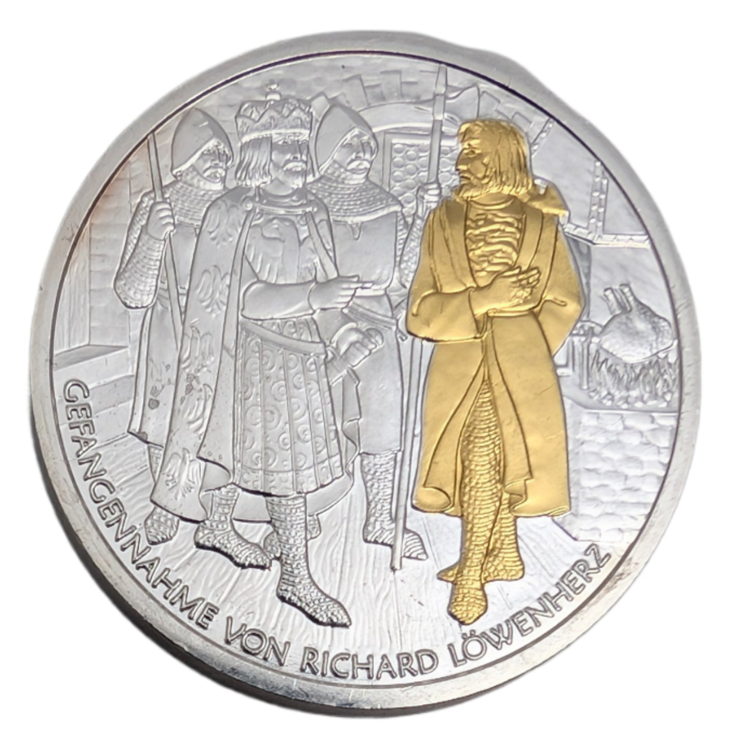 Gefangennahme von Richard Löwenherz - Sagen und Legenden in Österreich, teilvergoldet