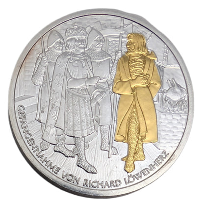 Gefangennahme von Richard Löwenherz - Sagen und Legenden in Österreich, teilvergoldet