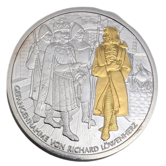 Gefangennahme von Richard Löwenherz - Sagen und Legenden in Österreich, teilvergoldet