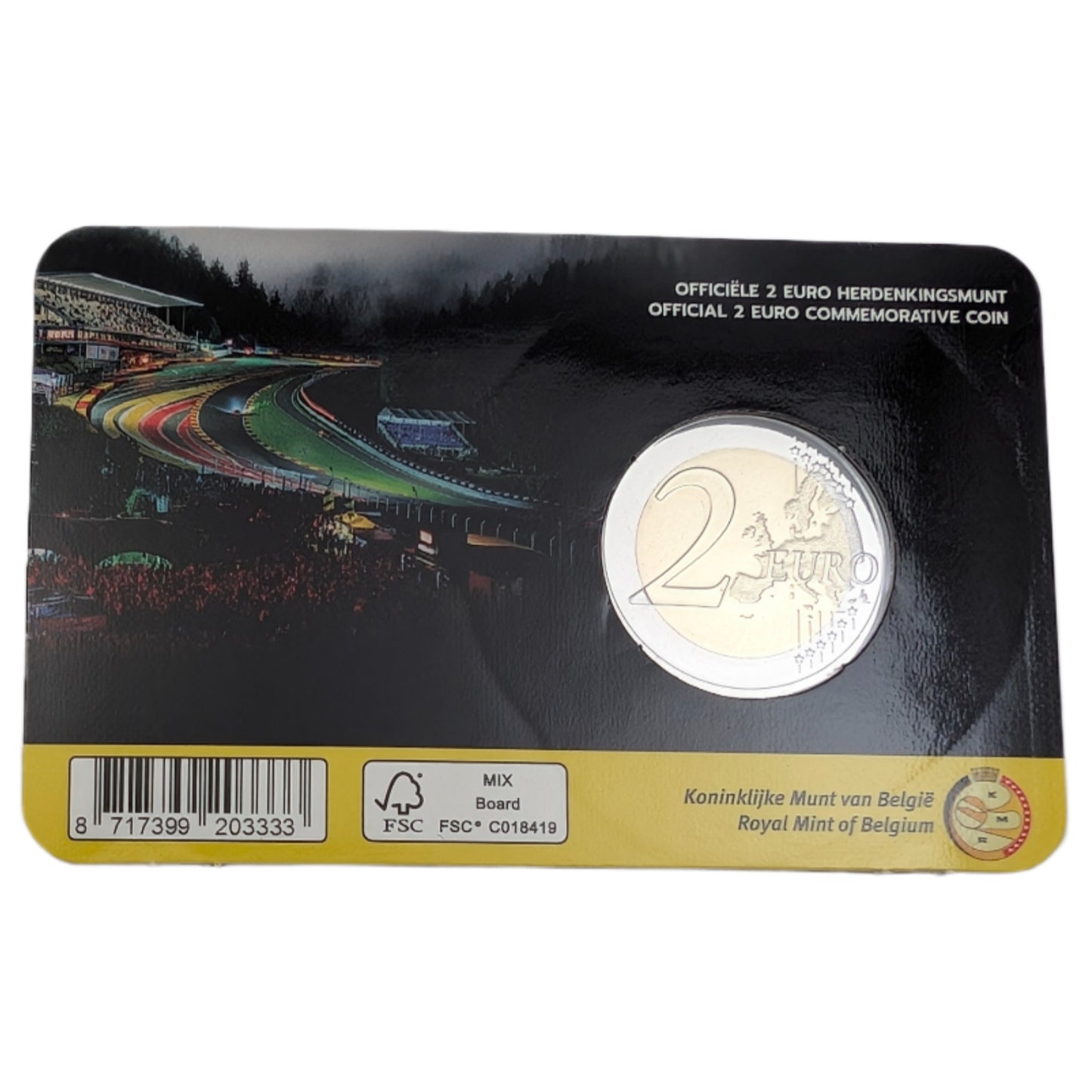 Circuit De Spa Francorchamps, 2€ Seite NL (gelb) oder FR (rot) nach Verfügbarkeit