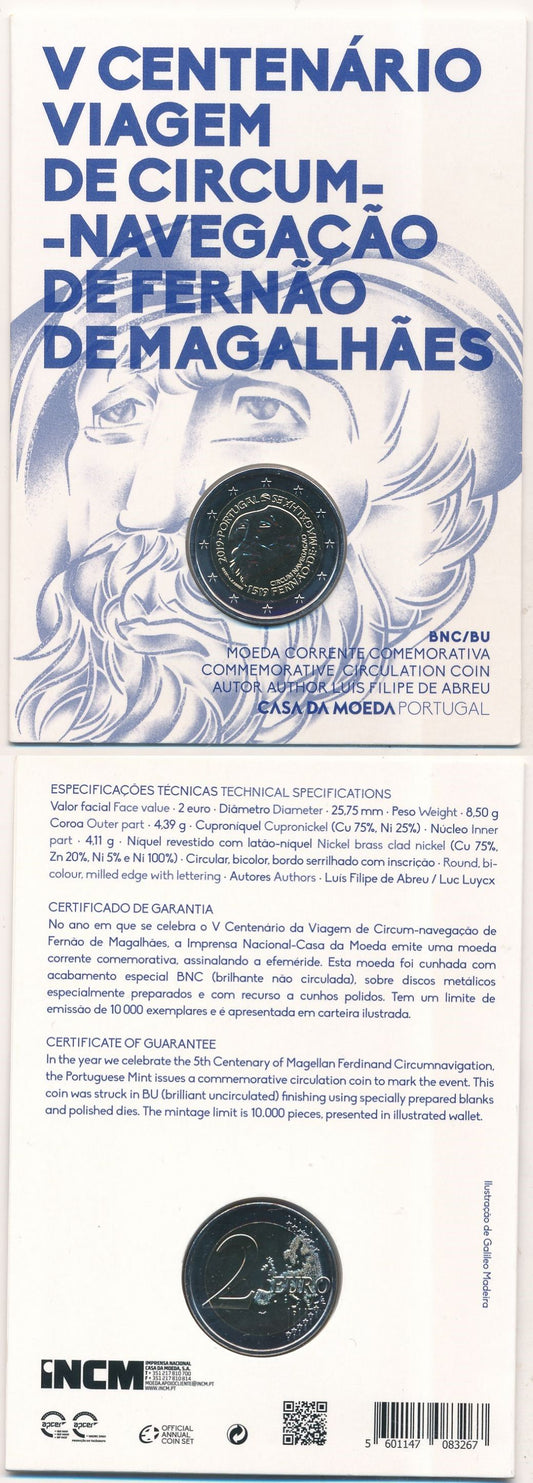 Ferdinand Magellan - Portugisischer Entdecker (500 J. Erste Weltumsegelung), Blister