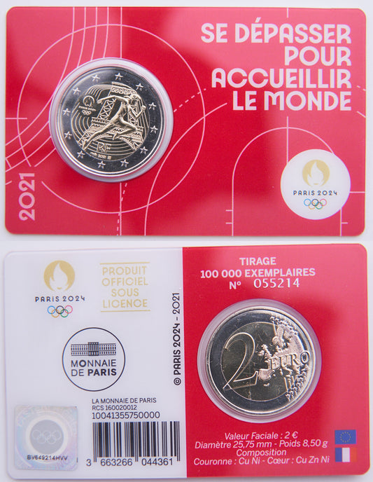 #2/5 Olympiade Paris 2024 in roter Coincard
