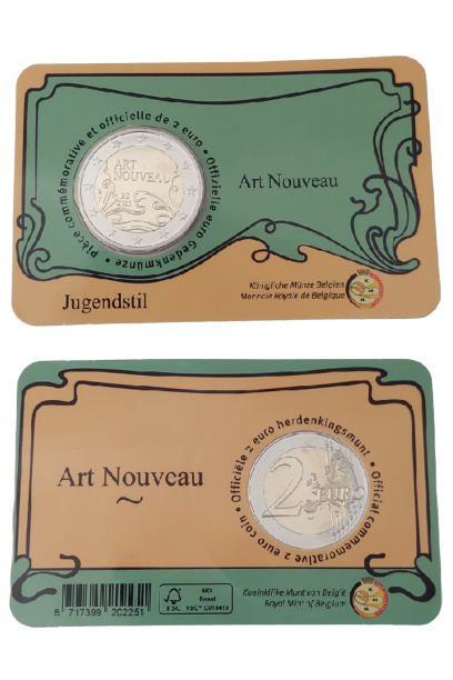 Art Nouveau, Coincard 2€ niederländisch