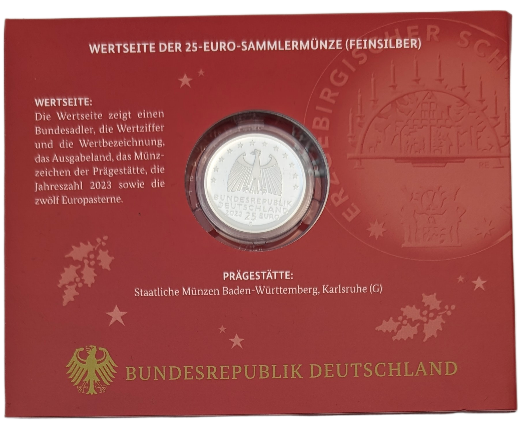 Erzgebirgischer Schwibbogen - Weihnachtsmünze – Muenzenzentrum Wieland