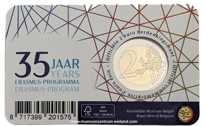 35 Jahre Erasmus Programm, Coincard NL/EN auf 2 € Seite